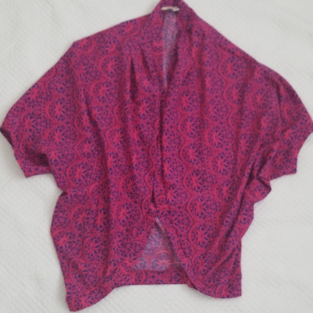 ANTHROPOLOGIE Birdcage Kimono Sz L Cover up